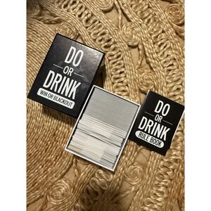 Do or Drink Win or Blackout Party Card Game Adult Drinking Game with Rule Book